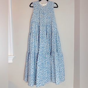 Mable Floral Sleeveless Cottage Core Maxi Dress